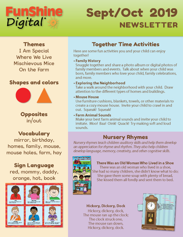 newsletter examples preschool